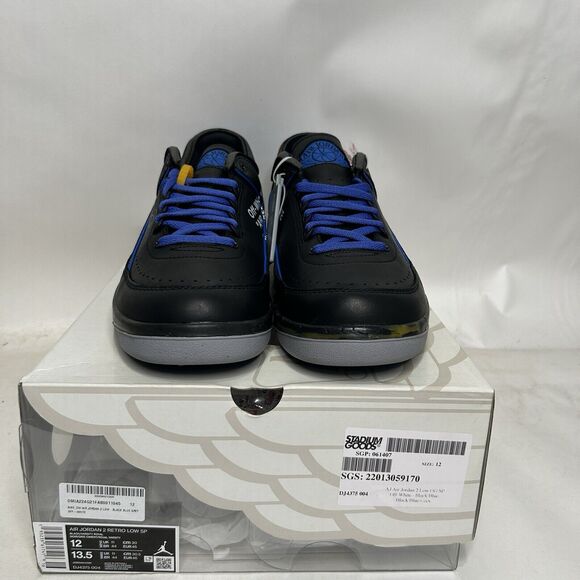 Off-White x Air Jordan 2 Retro SP Low “Black Varsity Royal” 2024 - Picture 2 of 6